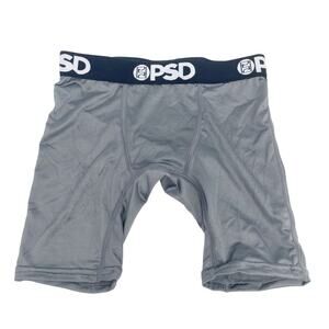 PSD Men's Underwear Gray Athletic Solid Boxer Brief Size Small
